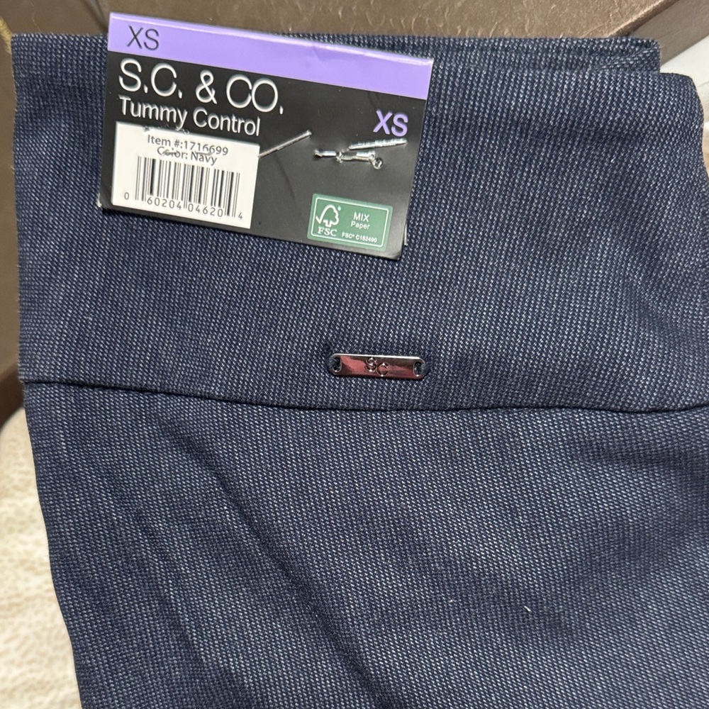 S.C. & Co. XS Tummy Control Leggings - Navy